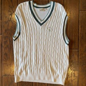 Vintage 90s Arnold Palmer Cable Knit Sweater Vest